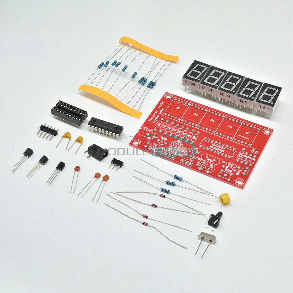Crystal Oscillator Frequency Counter Meter 1Hz-50MHz Digital LED PIC DIY Kits