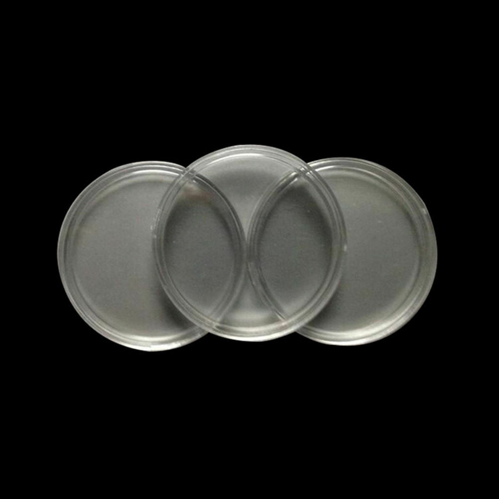10X 45mm Applied Clear Round Cases Coin Storage Capsules Holder Round Plastic