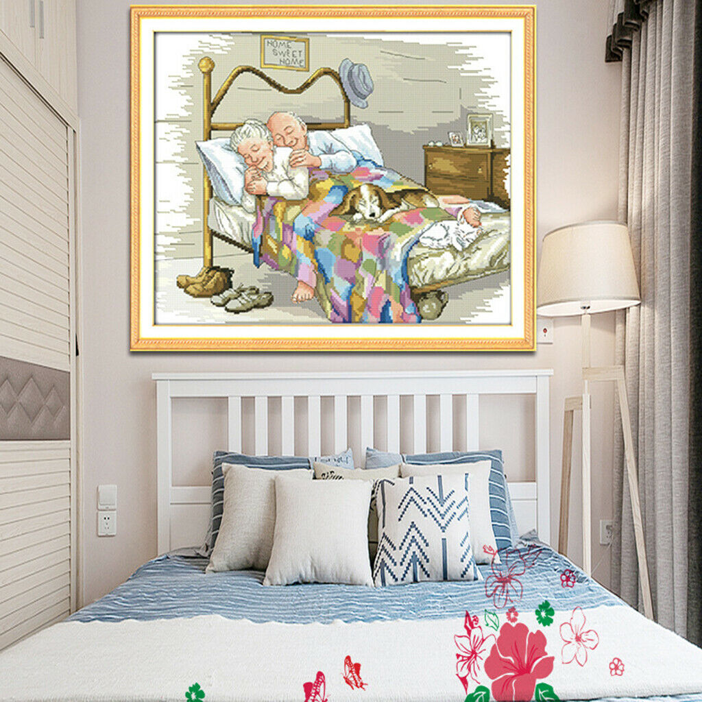 Cross Stitch Kit, Cross Stitch Embroidery Kit Set DIY Needlework, Married