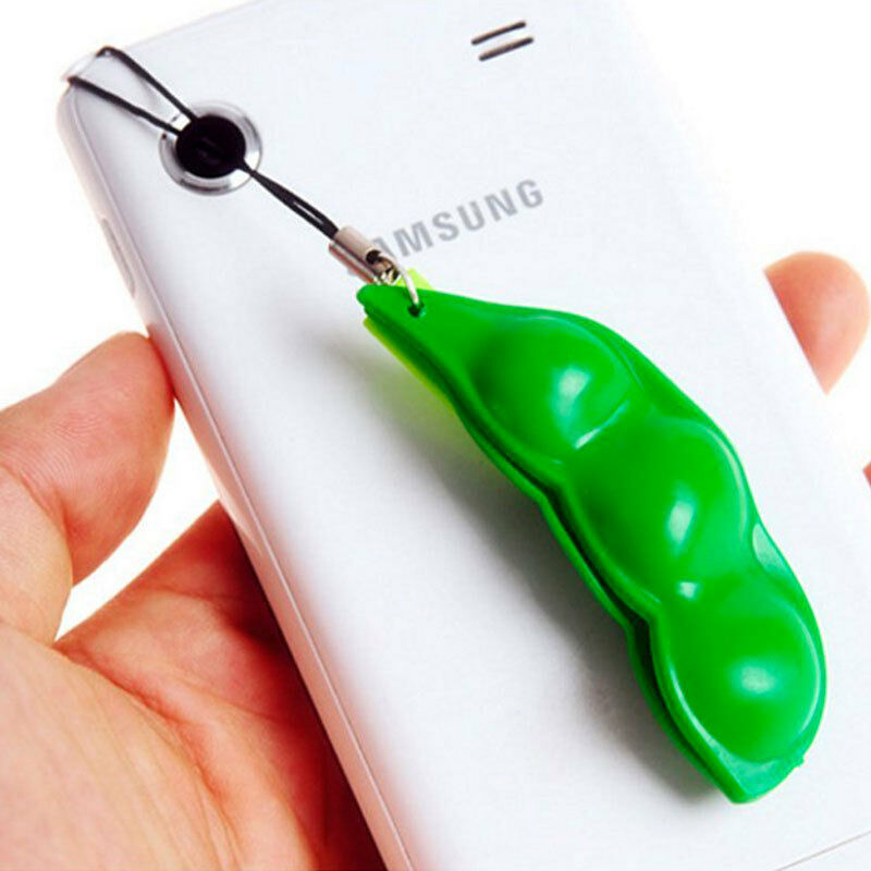 Key Ring Small Peas Stress Ball Shape D’ Bean - New