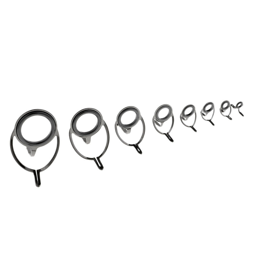 8pcs Replacement Fishing Rod Eye Ring Guide Double Leg for /Carp Rod