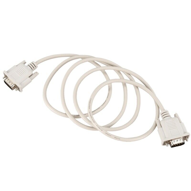 1.4M RS232 DB9 9 Pin Male to VGA Video 15 Pin Male Adapter Cable Light Gray N9Q8