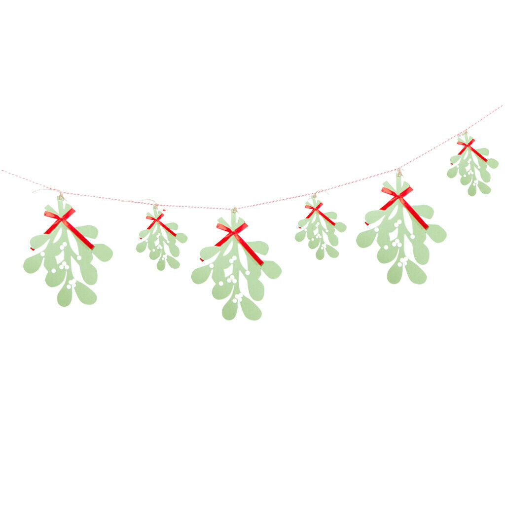 Christmas Paper Leaves Banners Garlands Party Background Decoration