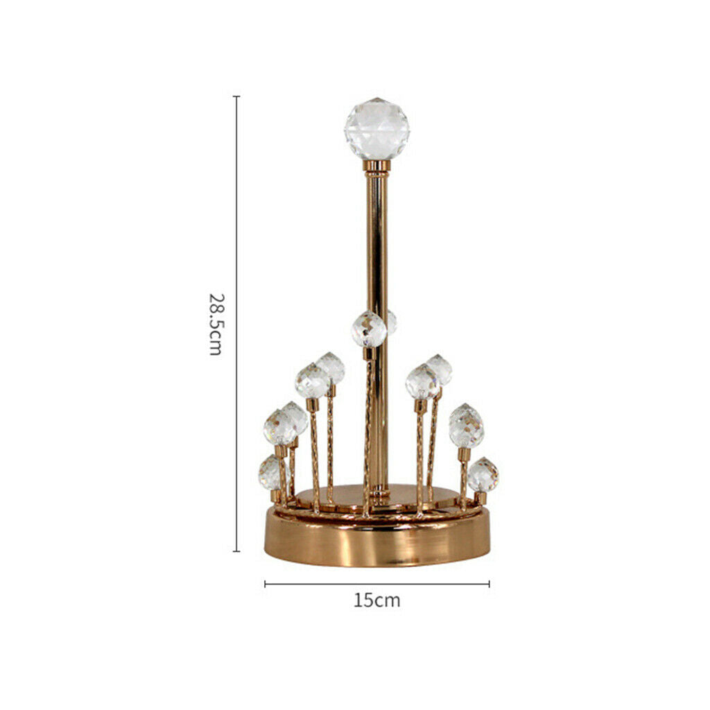 Crystal Paper Towel Holder Bathroom Vertical Tissue Roll Stand Napkins Rack