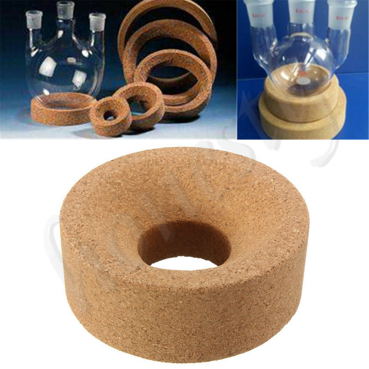 80*30*30mm Laboratory Lab Cork Ring Stand Flask Glass Holder for 50-250ml Flask