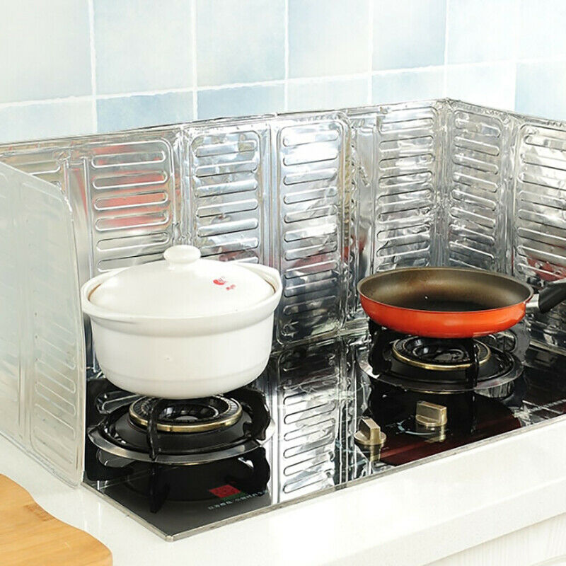 1pc Aluminum Foil Oil Block Anti-Splashing Oil Baffle Kitchen Utensils To.l8