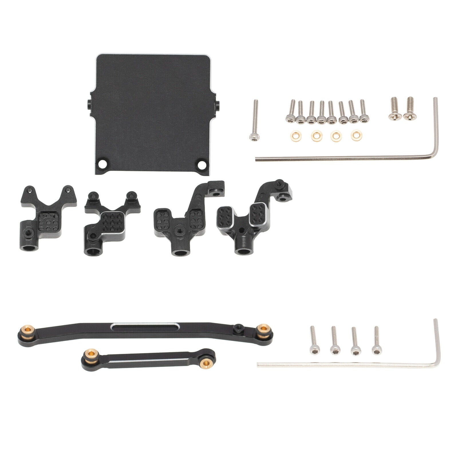 RC Aluminum Steering Rod Tie Links and Shock Tower for Axial SCX24 AXI00001