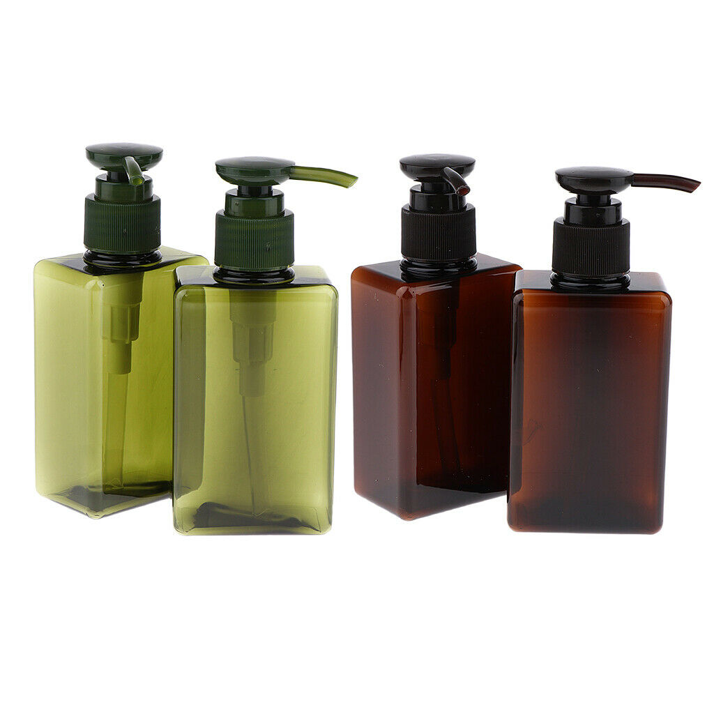 4Pcs Empty PET Lotion Pump Bottles Shampoo/Hair Conditioner Dispenser 150mL