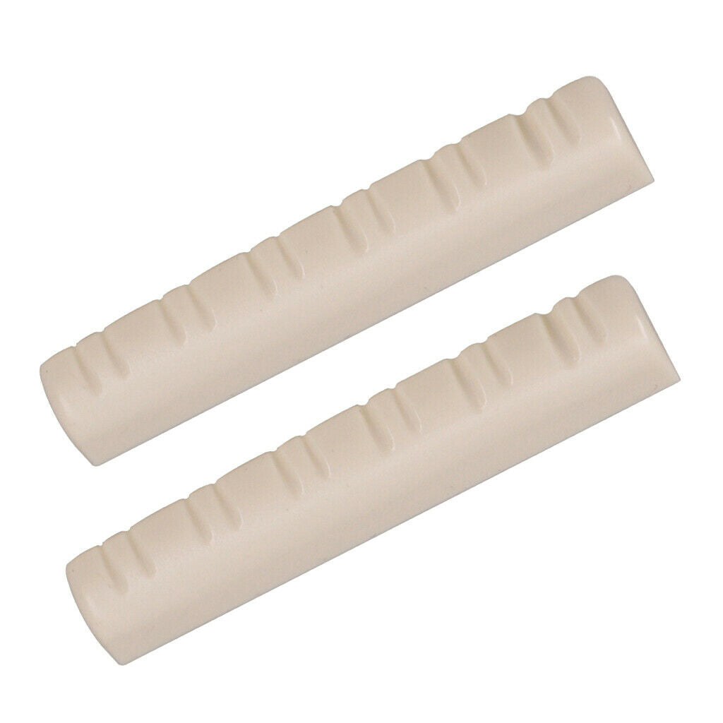 2X 2 Pieces Slotted Nuts For 12 String Acoustic Guitar Bass Replacements