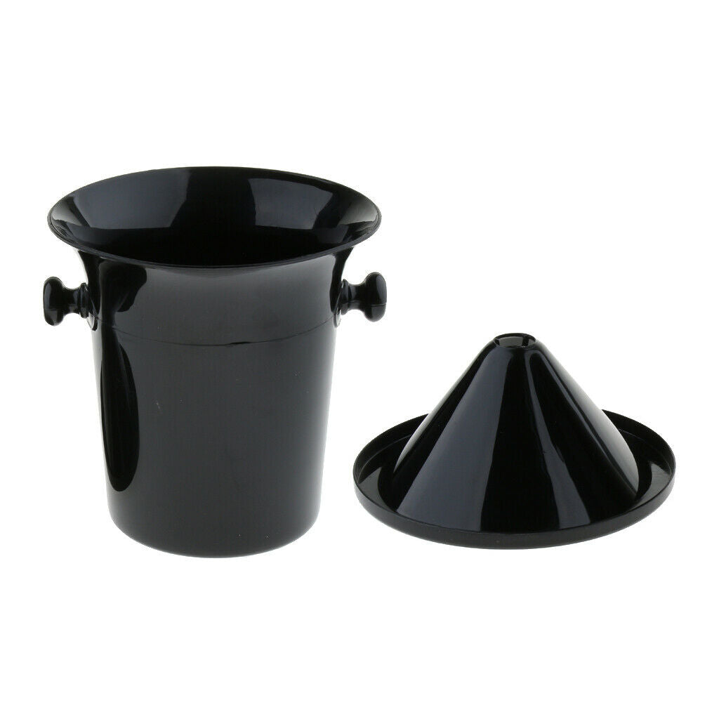 Black Plastic Wine Spittoon Champagne Bucket Fashion with Carry Handles