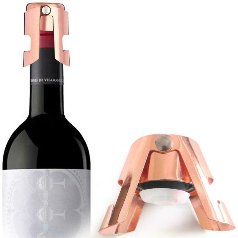 Stainless Steel Champagne Sparkling Wine Bottle Stopper Portable Sealer Bar Flow