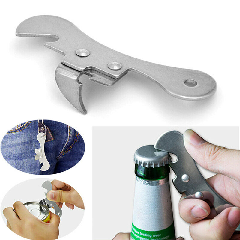 Stainless Steel Manual Tin Can Opener Bottle Jar Beer Open.l8