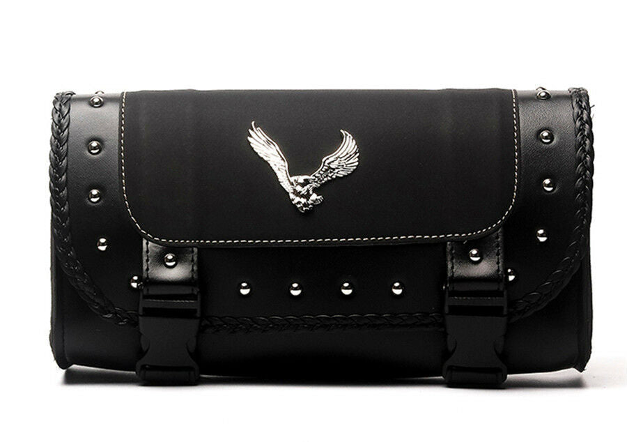 Universal PU Leather Saddle Bags Motorcycle Saddlebag Side Storage Tool Bag
