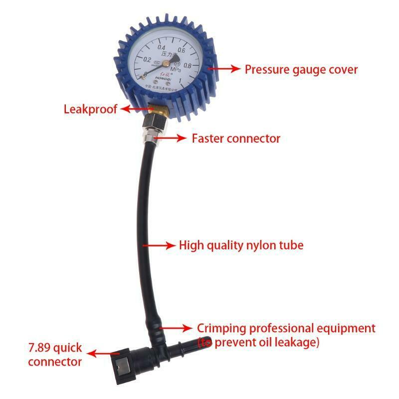 Motorcycle Car Fuel Pressure Gauge Car Gasoline Pressure Gauge Meter Tester Tool