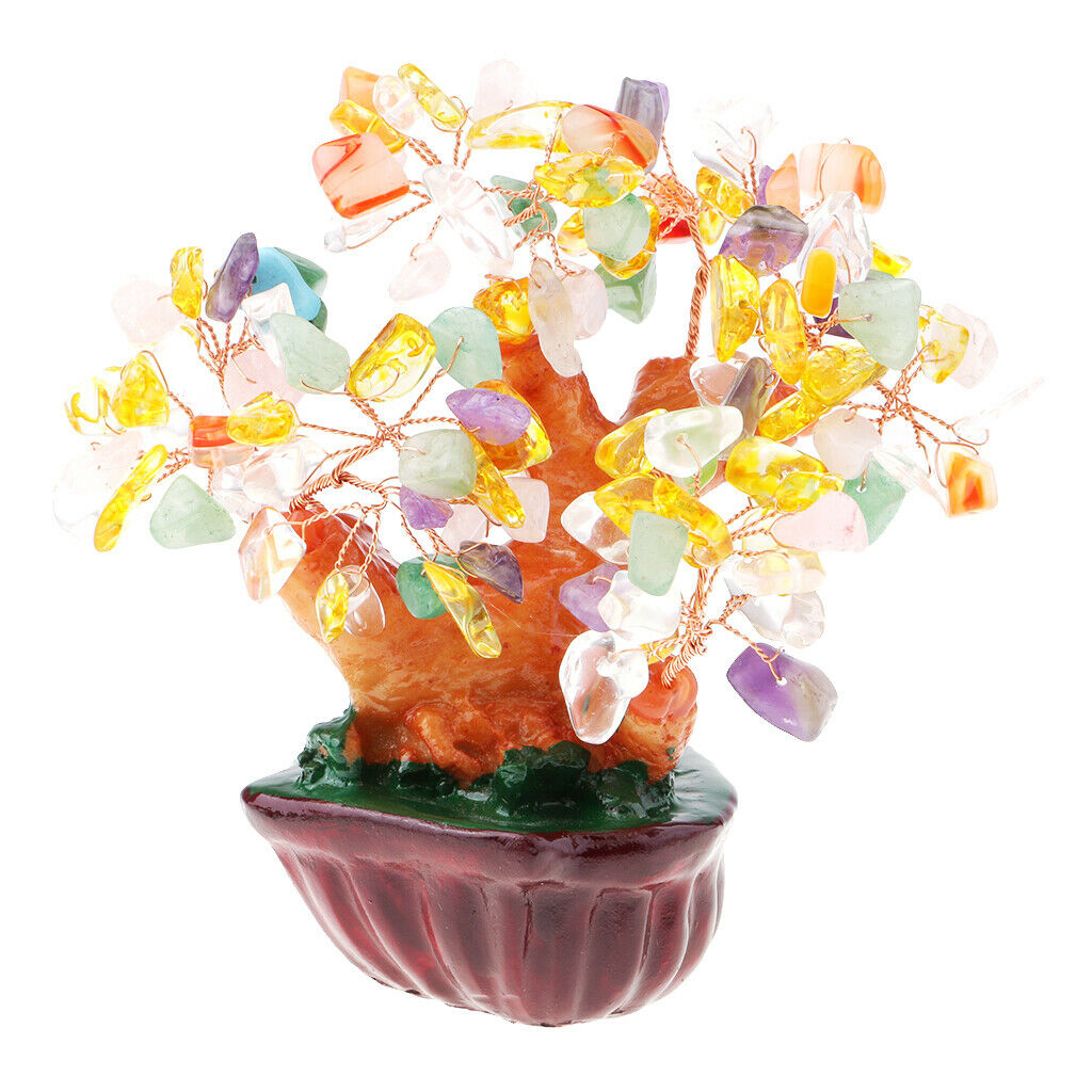 Mini Crystal Money Tree Bonsai Style Feng Shui Bring Wealth & Luck #1