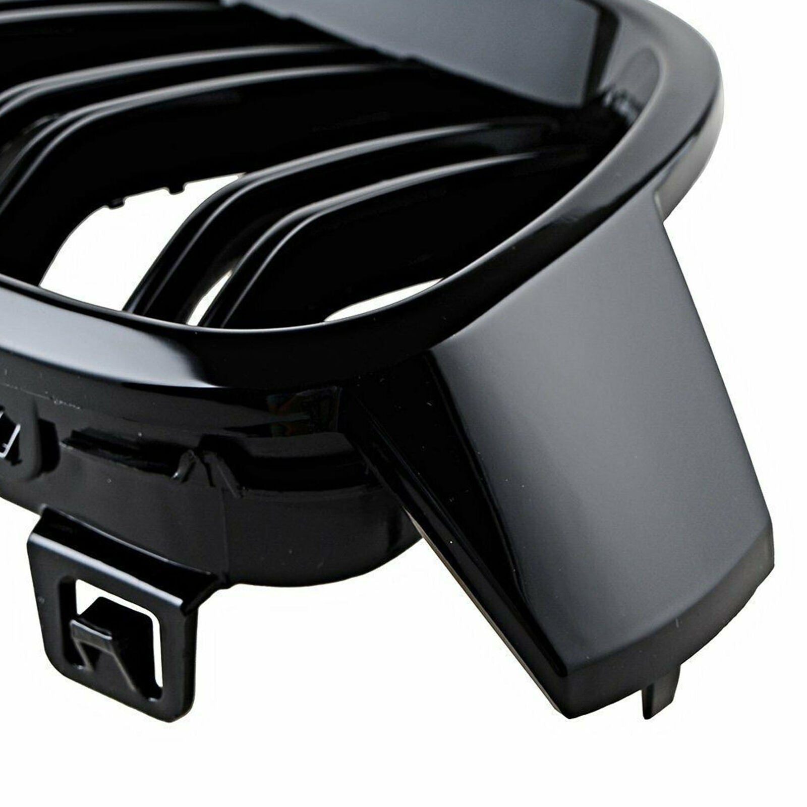 Front Bumper Kidney Grill Grille For BMW F30 F31 F35 3 Series Gloss Black 2 Line