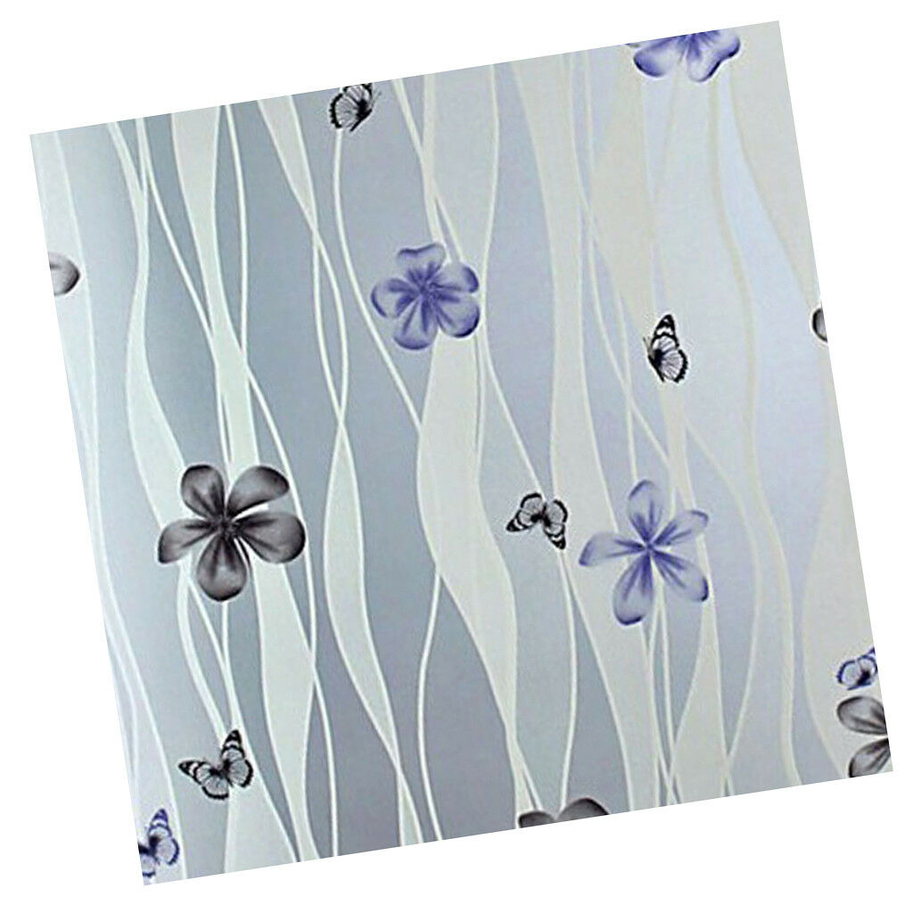Privacy Frosted Window Film Self-adhesive Stained Glass Window Decor Petal