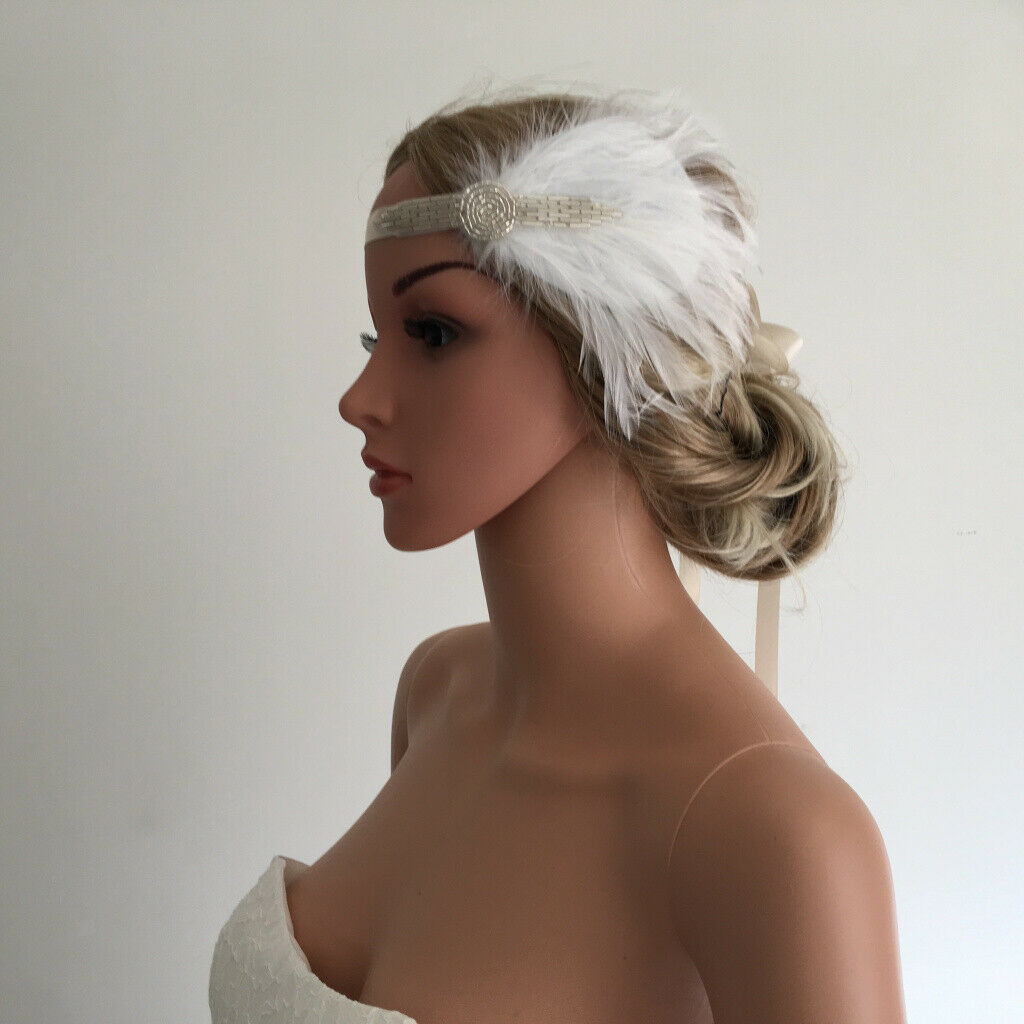 Ms.  Headband Of 1920s Large Fascinator Hair Accessories