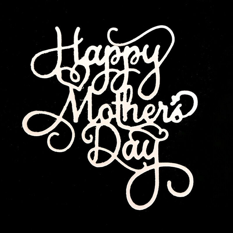 Happy mother's day words paper die cutting dies metal craft Scrapbooking NewBDA