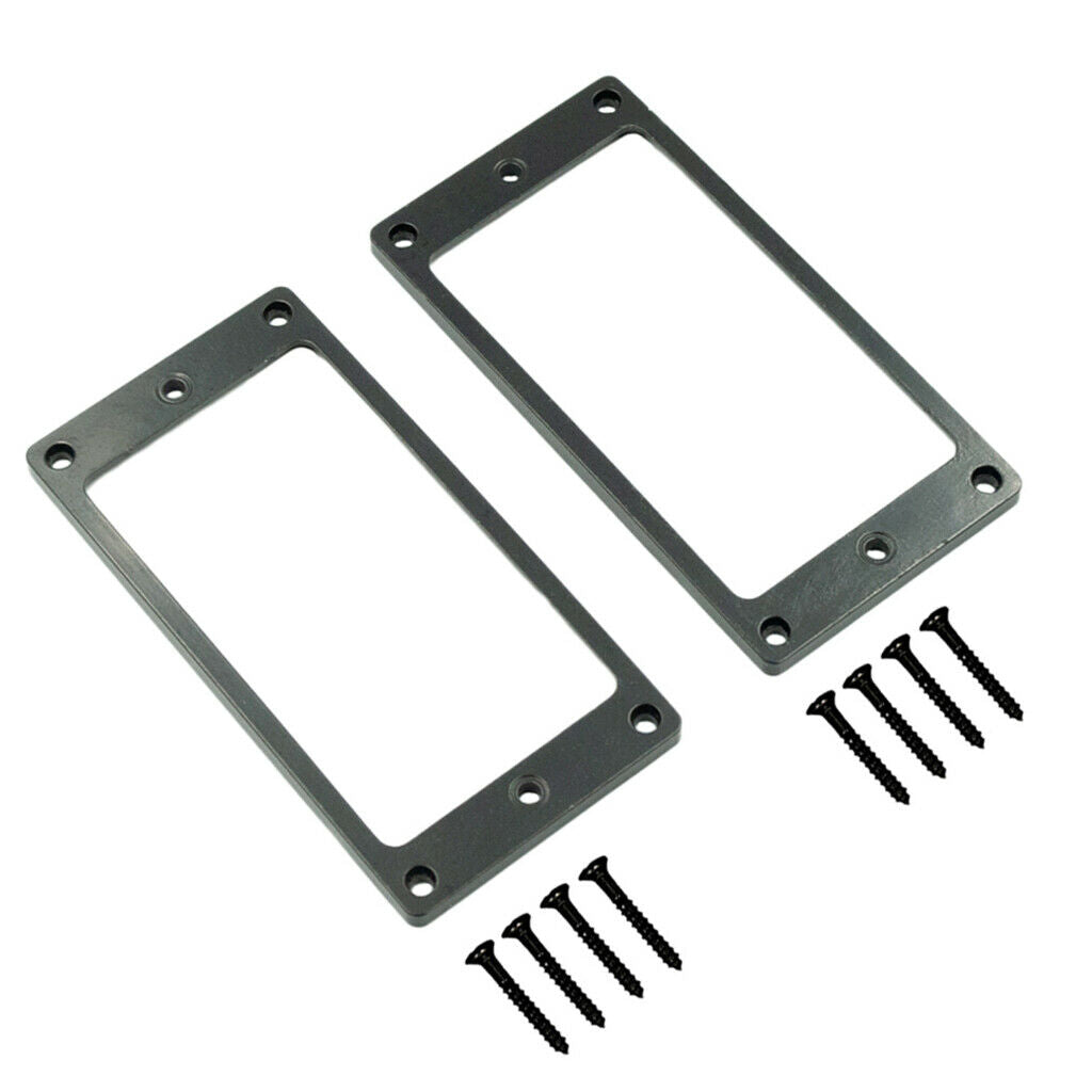 2pcs Guitar Neck&Bridge Humbucker Pickup Mounting Ring with Screws Black