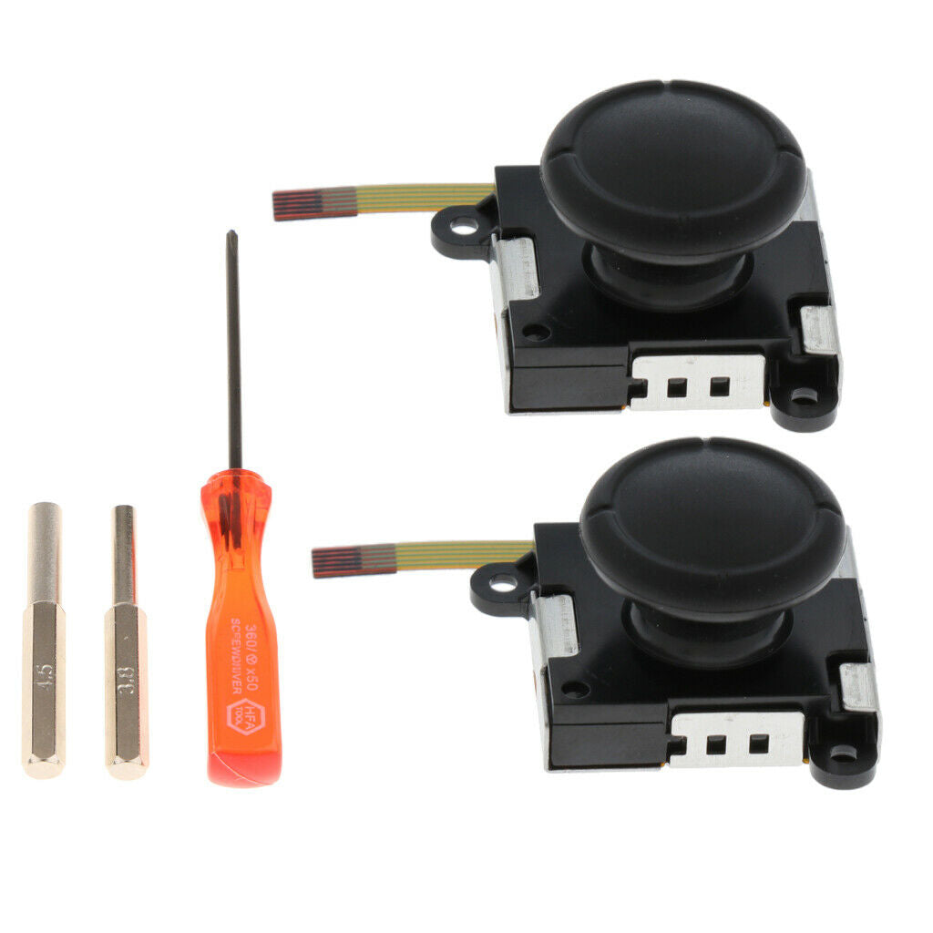 2Pack Left/Right Joystick Analog Game Pad Rocker + Screwdrivers for Nintendo