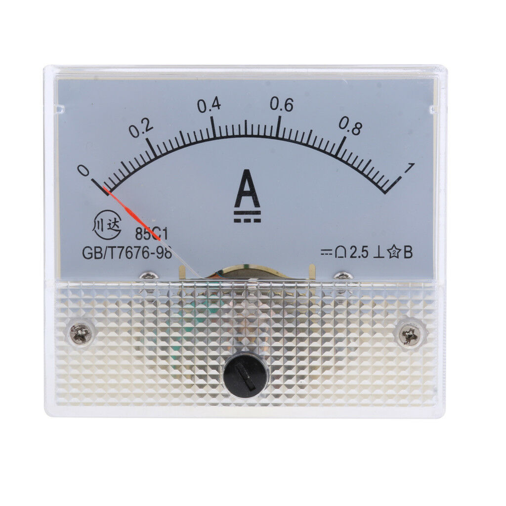 DC 1A Analog Ammeter Panel AMP Current Meter 0-1A Amp Meter 85C1 Class 2.5