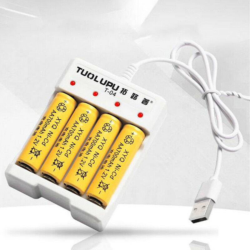 4 Slots USB Fast Charging Li-ion/Ni-MH Battery Charger for AA/AAA Batter .l8