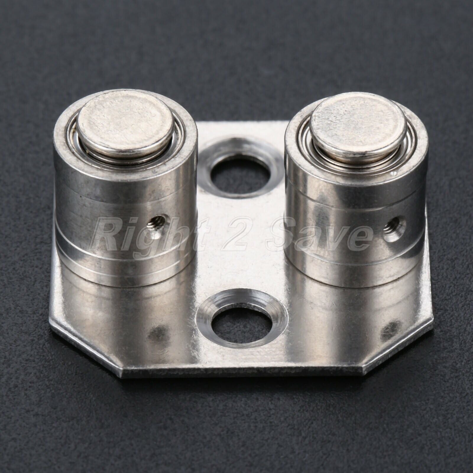 2Pcs Wooden Sliding Door Cabinet Limiter Two-wheel Rail Guide Locator Stopper