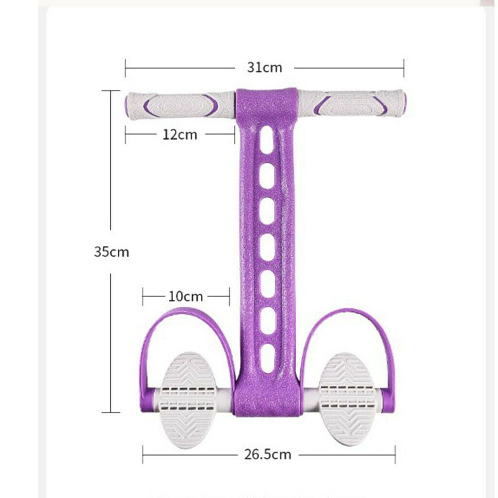 Pedal Pull Rope Resistance Exercise Yoga Fitness Equipment Sit-up Purple
