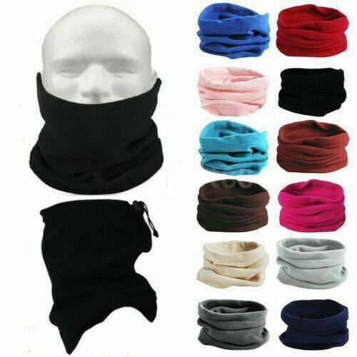 Unisex Neck Warmer Winter Snood Tube Thermal Fleece Motorbike Cycling Walking~