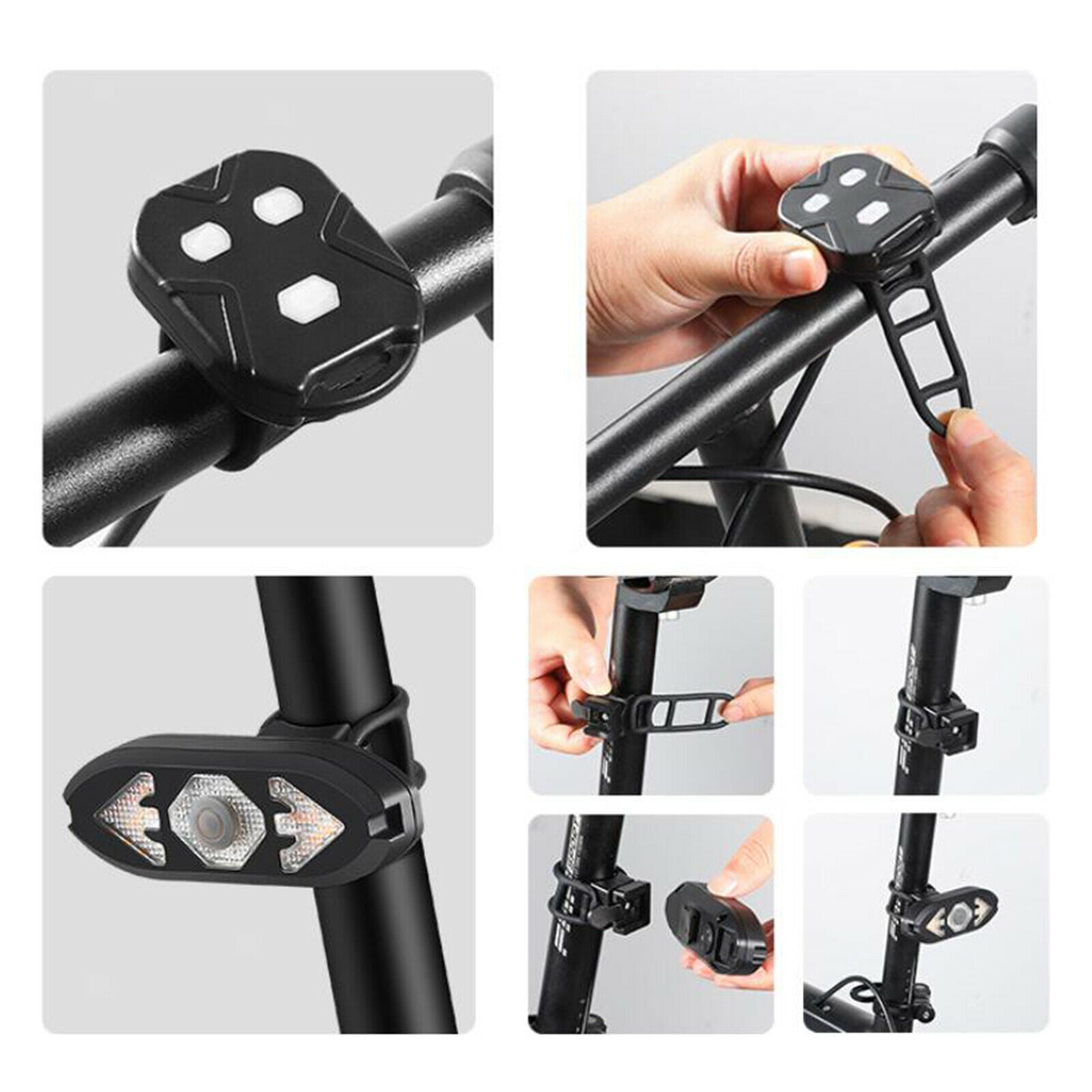 Smart Bike Tail Light USB Rechargeable Rear Lights Cycling Warning Light
