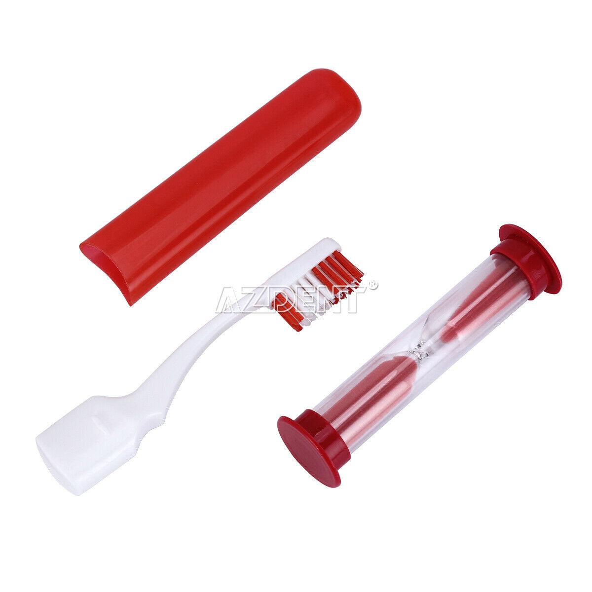 10X Dental Ortho Toothbrush Interdental Brush Floss Mirror Wax Traction RED Kit