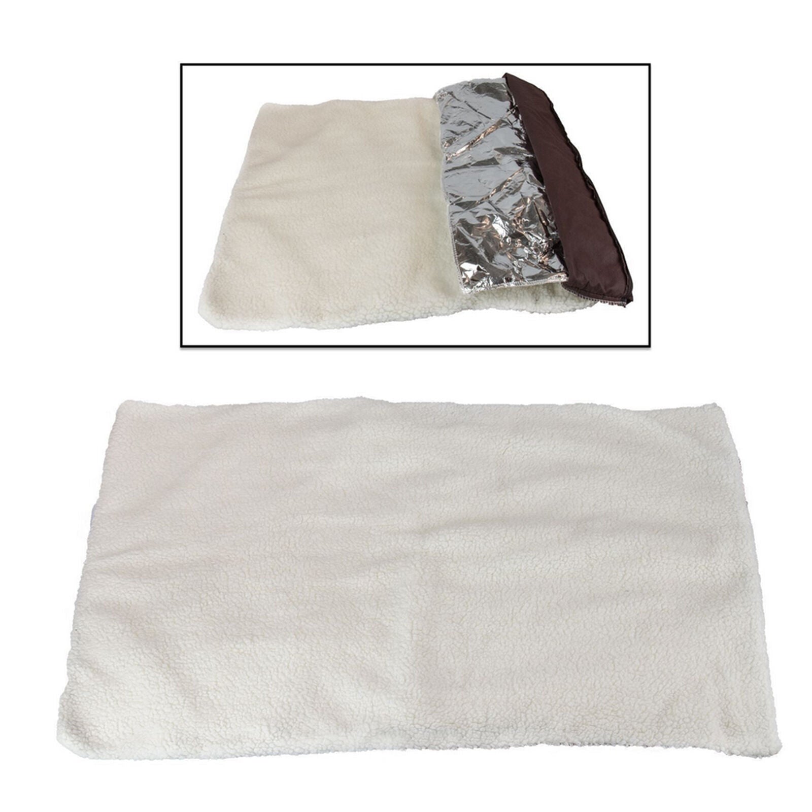 Pet Dog Cat Soft Warm Fleece Self Heating Cushion Bed Rug Mattress Thermal Pad