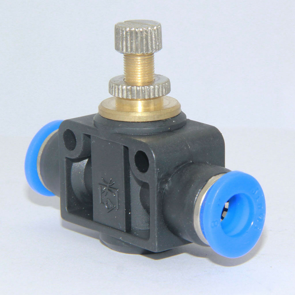 6mm Pneumatic Flow Control Connector Push In Fitting Air/Water Hose Tube