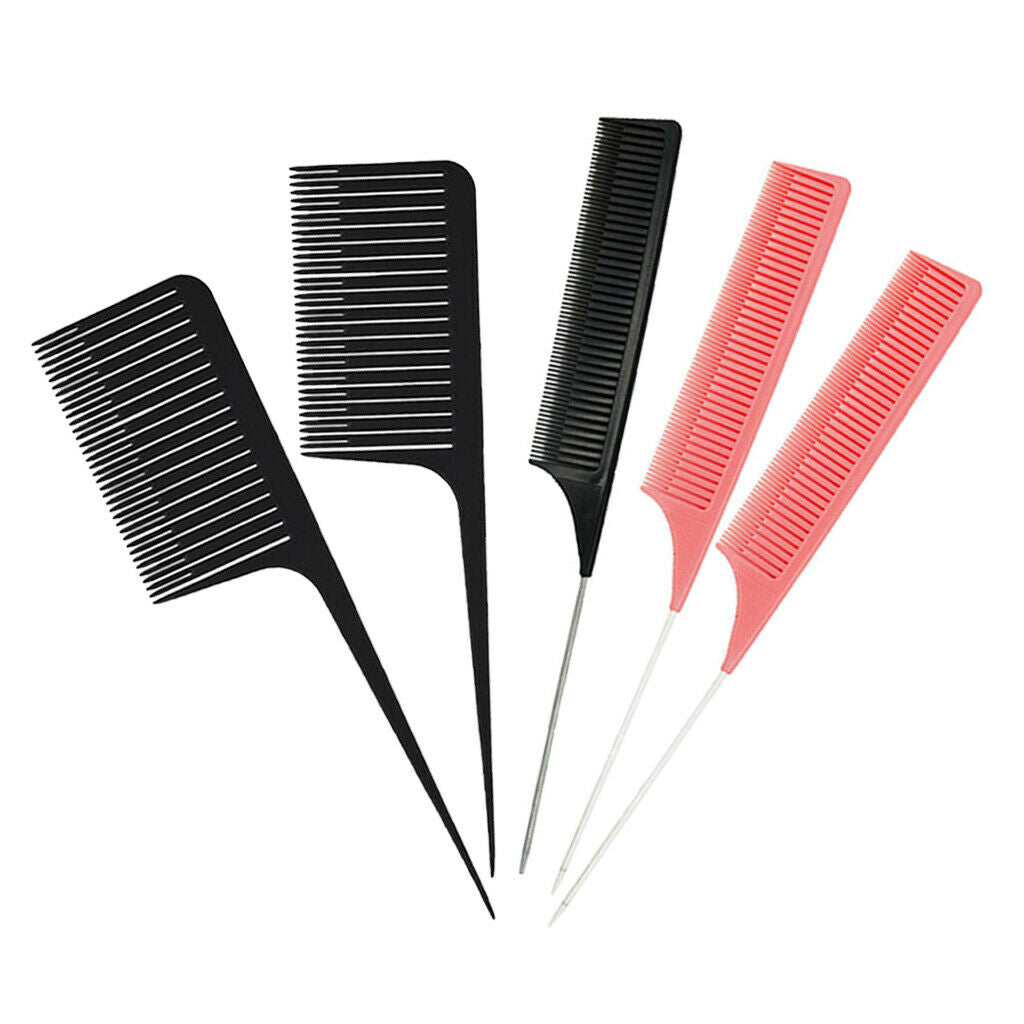 Lot 5 ABS Weaving Highlighting Foiling Hair Comb Highlight Styling Hair Combs