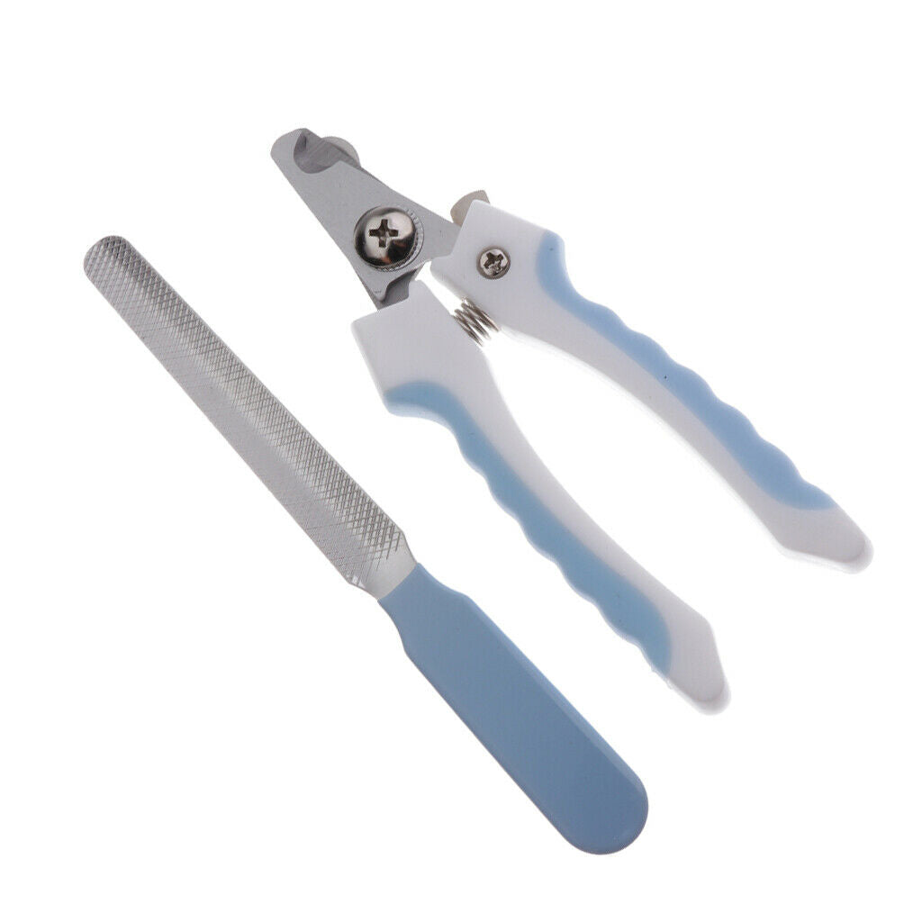 Pet Nail Clipper Scissor with File, Safety Dog Cat Nail Trimmer  Small