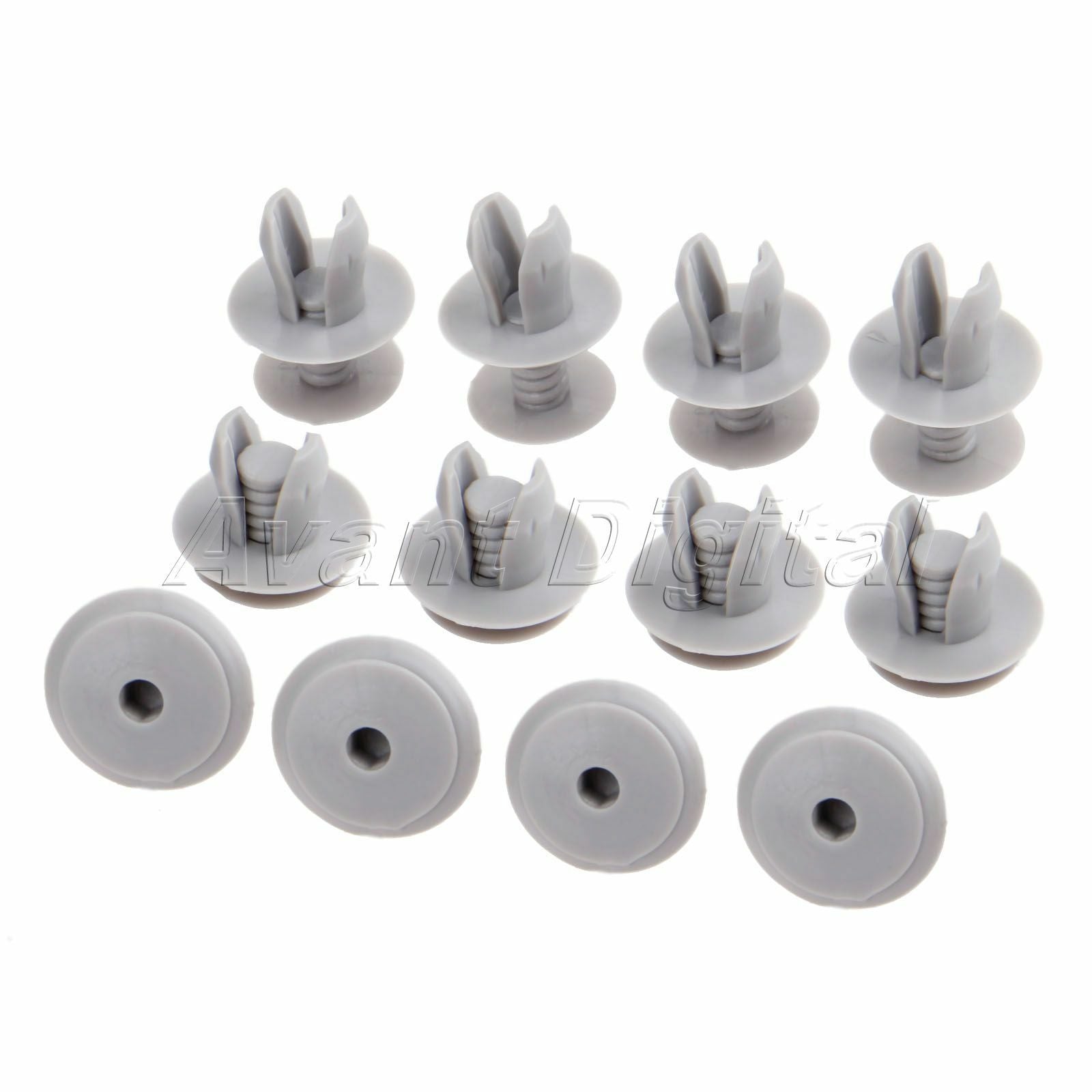 100Pcs Auto Car Gray Plastic Fastener Door Panel Clips for  T4 T5 Transporter