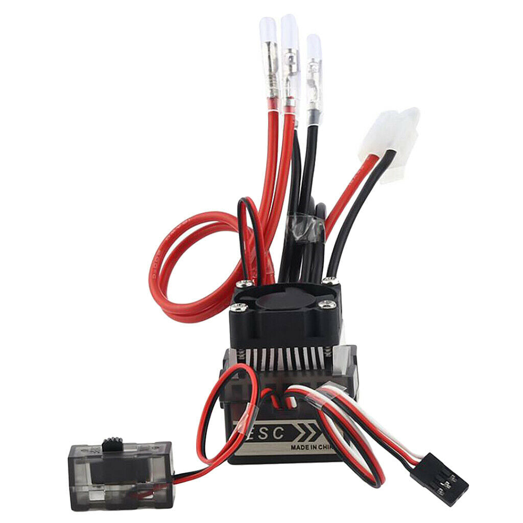 320A Brushed ESC Speed Controller Built-in 5.6V 2A BEC + Cooling Fan for 1/10 RC