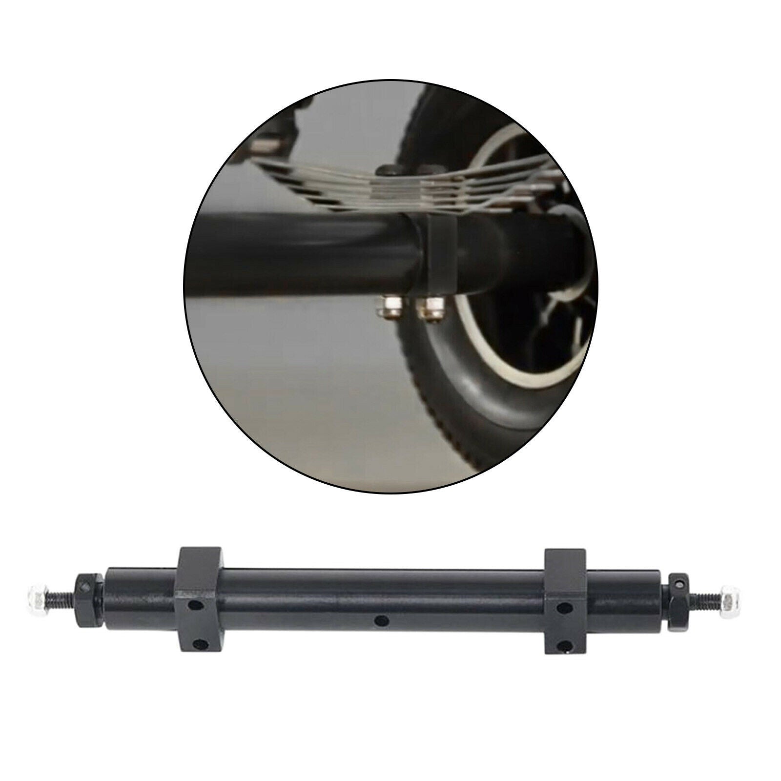 Metal Rear Wheel Axle Fit for Tamiya 1/14 RC Trailer Car Accessories 120mm