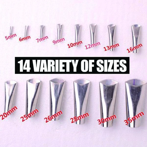 14Pcs Stainless Steel Applicator Tool Finisher Caulking Nozzle Kitchen Sealant