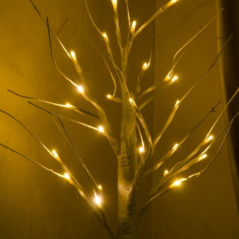 White Birch Tree Lights 24 Inches Suitable for Family Wedding Holiday BirtayR6K9