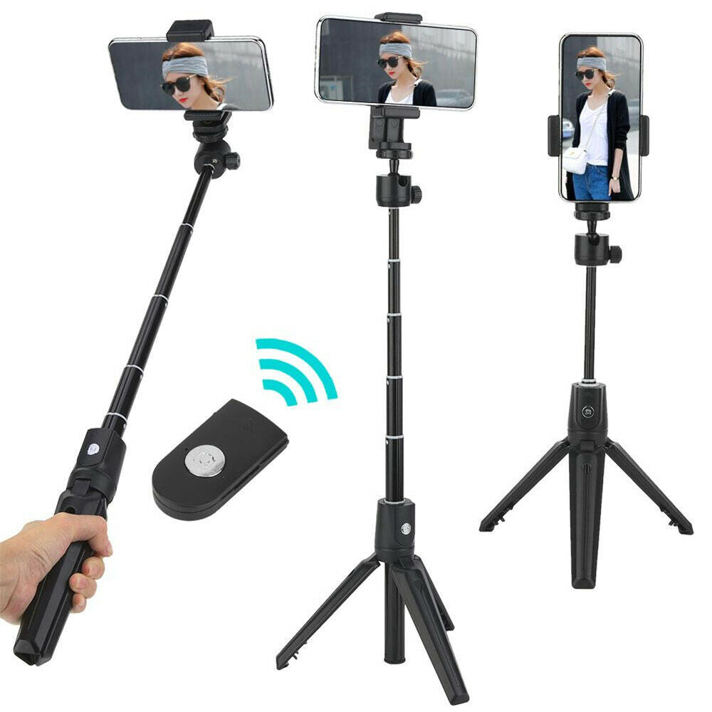 2 in 1 Selfie Stick Tripod Stand with Remote Control For Android For iOS Phone