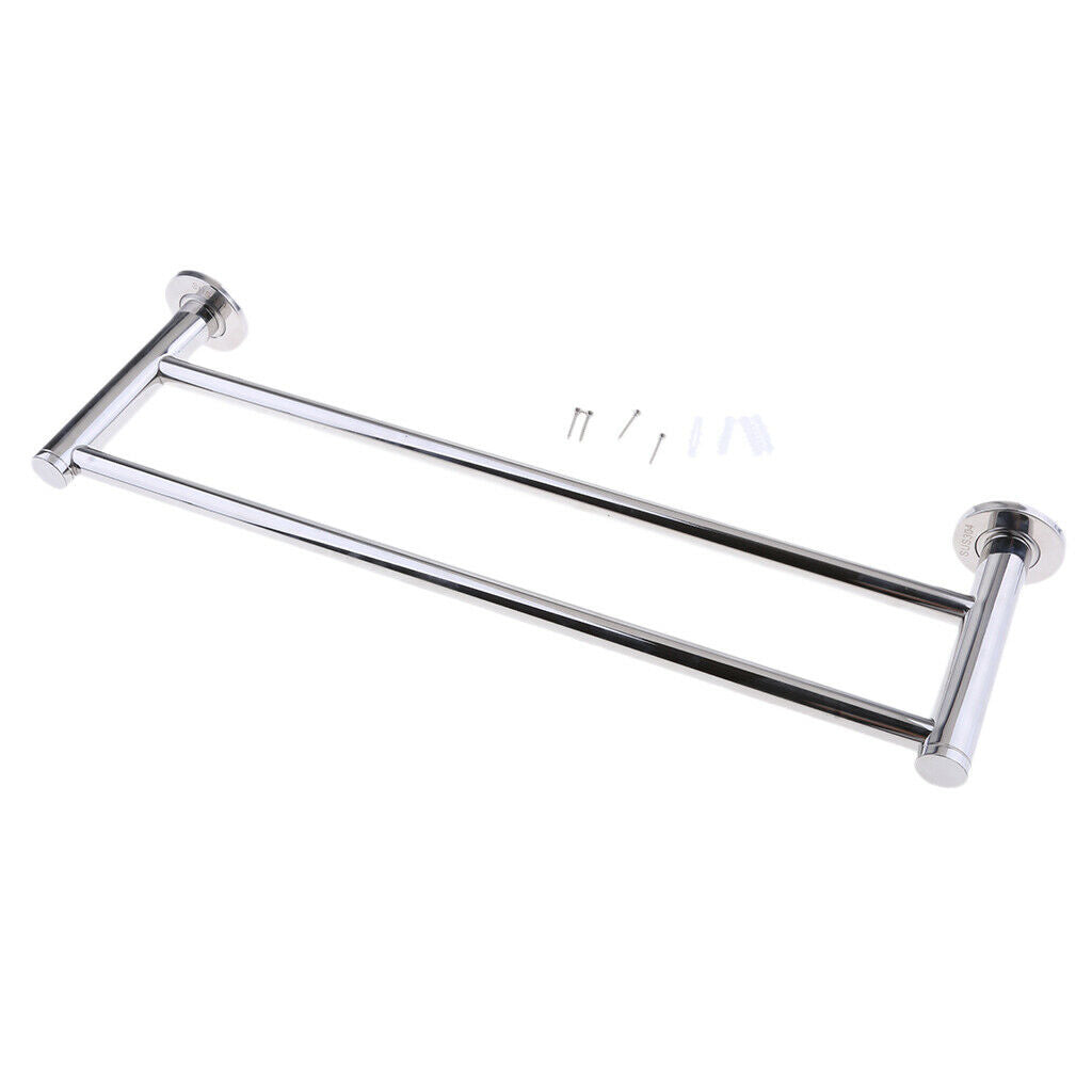 18 Inch Double Towel Bar Bathroom Shower Organization Bath Dual Towel Hanger