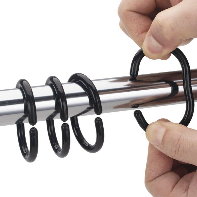 24 PCS Shower Curtain s Plastic Shower Curtain Hooks for Bathroom Shower Rod ZB9