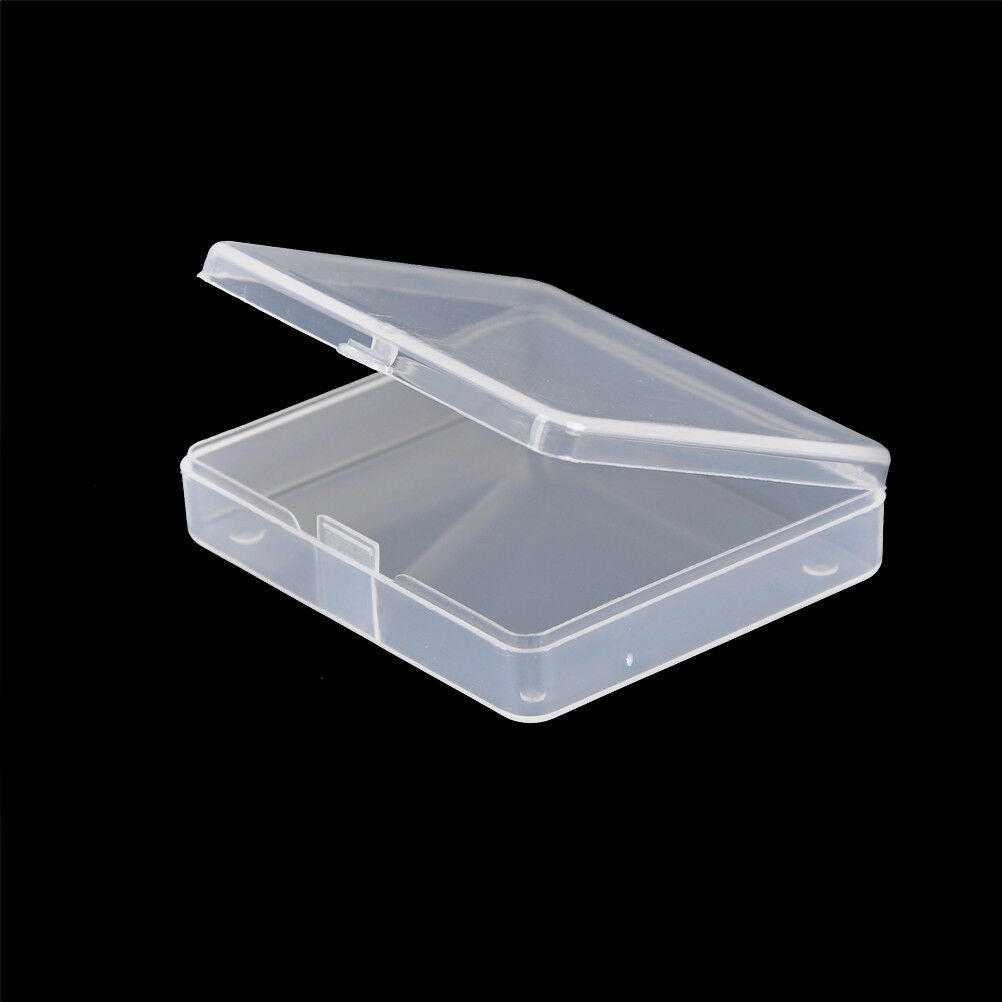 2pcs Transparent Plastic Storage Box Clear Multipurpose Parts Product Small Box