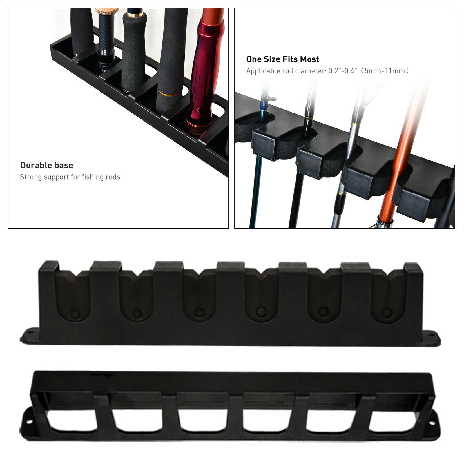 Vertical Fishing Rod Rack Wall Mounted for All Types Rod Fishing Pole Stand