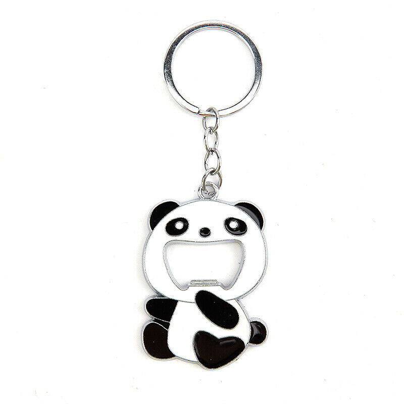 Cute Panda Key Chain Portable Soda Bottle Opener Holiday Gift Key Chain Ornam Fx