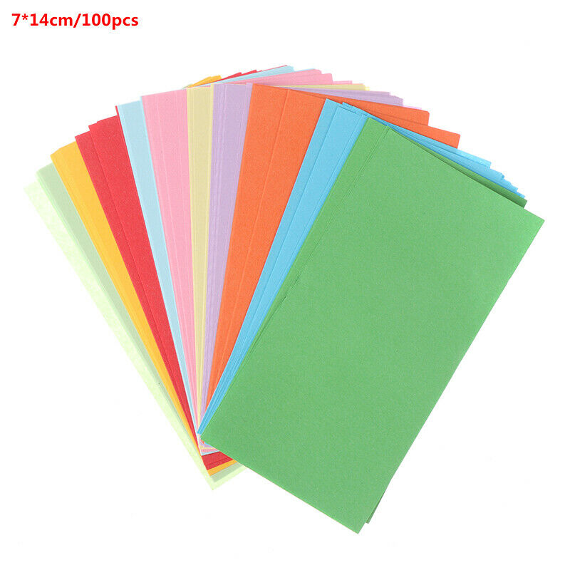 100x Handmade Origami Paper For Kids 10 Colors Double Sides Folding Paper 7* SJ