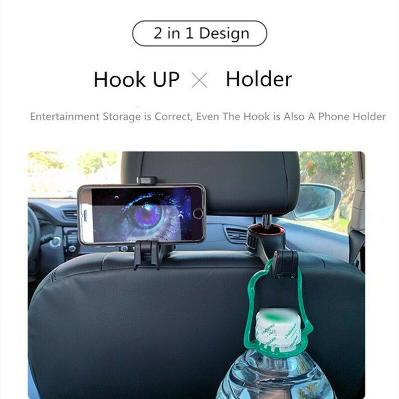 Adjustable Car Rear Headrest Hooks Car Phone Holder Fastener Seat Back Hanger