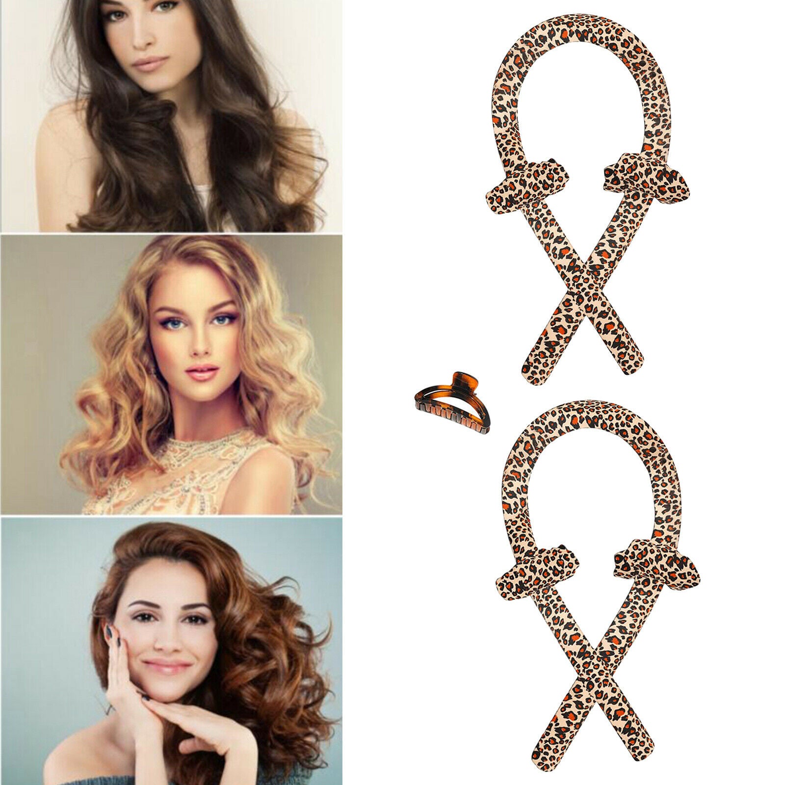 2Pcs Sleeping Heatless Curling Rod Headband Wave Lazy Curler Women Soft Wave
